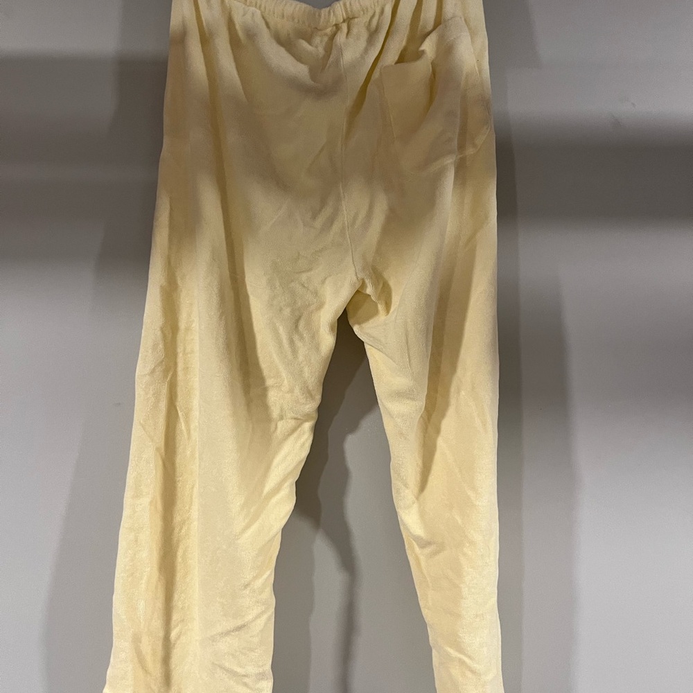Djerf Avenue Terry Ankle Pants in Baby Sun